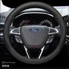 TQ012Leather Car Steering Wheel Cover for Ford Territory  Maverick Everest Sport Mustang Focus Kuga Explorer ST Line Ranger 2025 2026