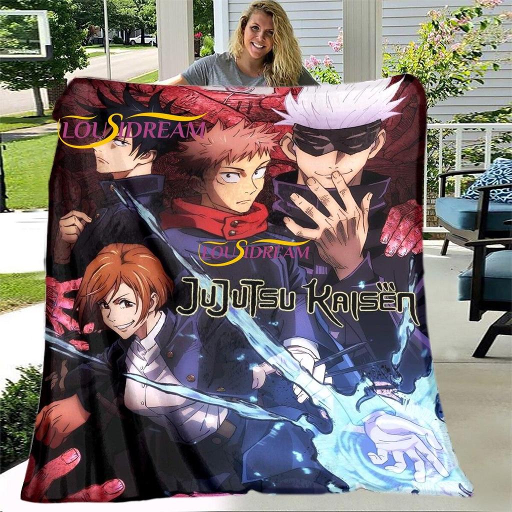 Anime Jujutsu Kaisen Soft Throw Blanket Throw Blanket Soft Cartoon Printed Bedspread Bedspread Sofa Gift Tv Blanket
