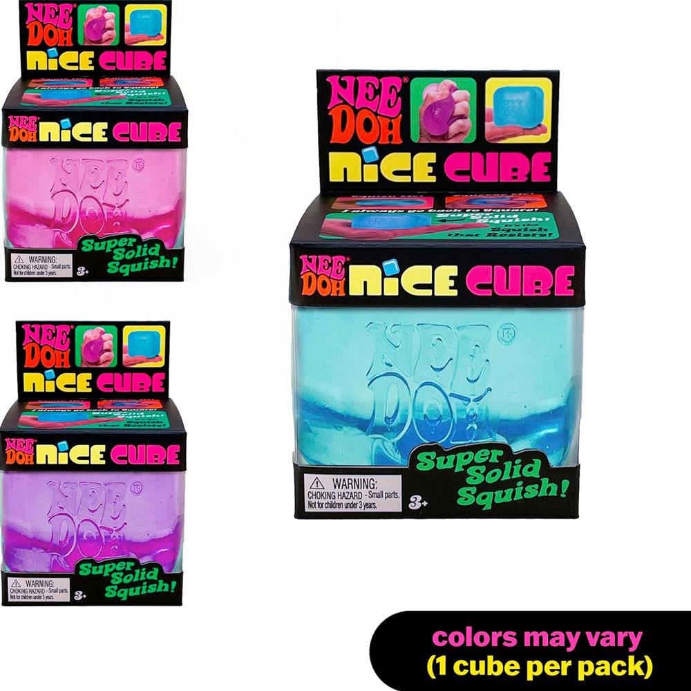 Schylling Needoh Nice Cube Тактильная нажимаемая игрушка-куб Super Solid Squish для снятия стресса и тревоги Сенсорная игрушка Куб 2,25" Подарок на вечеринку