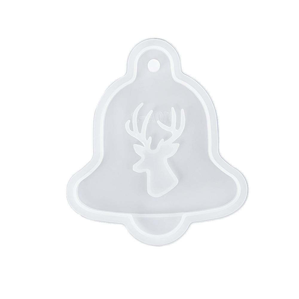 With Hole Christmas Resin Mold 12 Styles Elk Shape Silicone Molds Snowflake Bell Shape DIY Jewelry Making Christmas Craft