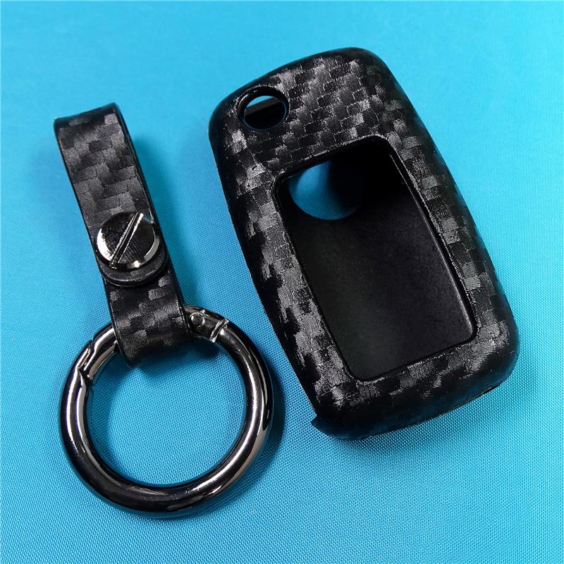 Автомобильный Стайлинг, чехлы для авто ключей для Volkswagen Polo Tiguan VW Passat для Skoda, автомобильный Стайлинг, аксессуары из углеродного волокна