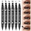 Pattern Embellished Stamp Eyeliner Pencil Waterproof Quick-drying Non-smudging Double-ended Eyeliner 1g+1g