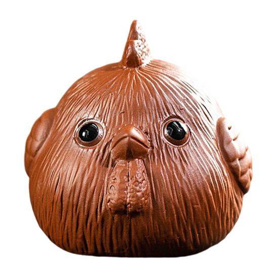 Чайный сервиз с цыпленком ручной работы в виде фиолетового песка, украшение для милого реалистичного цыпленка