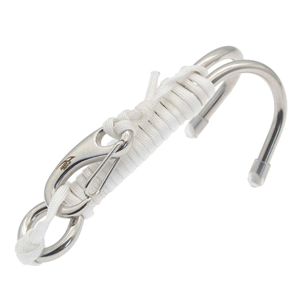1Pc Double Head Stainless Steel Dive Reef Hook with Spiral Coil Spring Cord Safety Diving Accessory 8 Colors