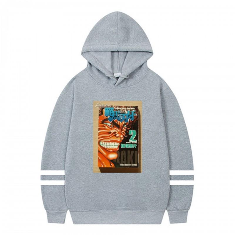 Baki Hanma Anime Hoodie Unisex Oversized Long Sleeve Pullover Sweatshirt Gym Workout Fall