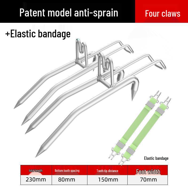 Steel Tree Climbing Foot Spikes with Cat Claw Design
