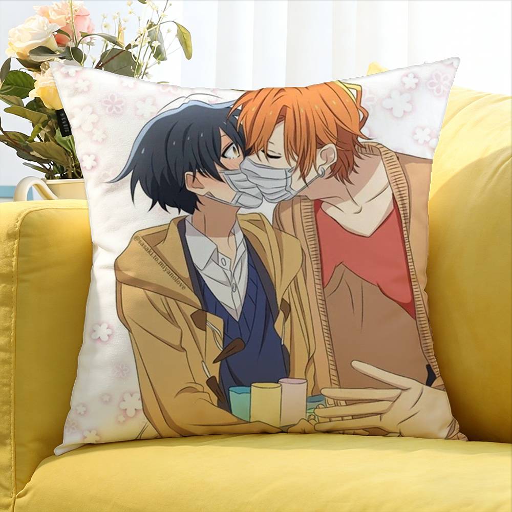 Sasaki to Miyano BL World Various Sizes Square Pillow Case For Car Home Bedchamber Decor