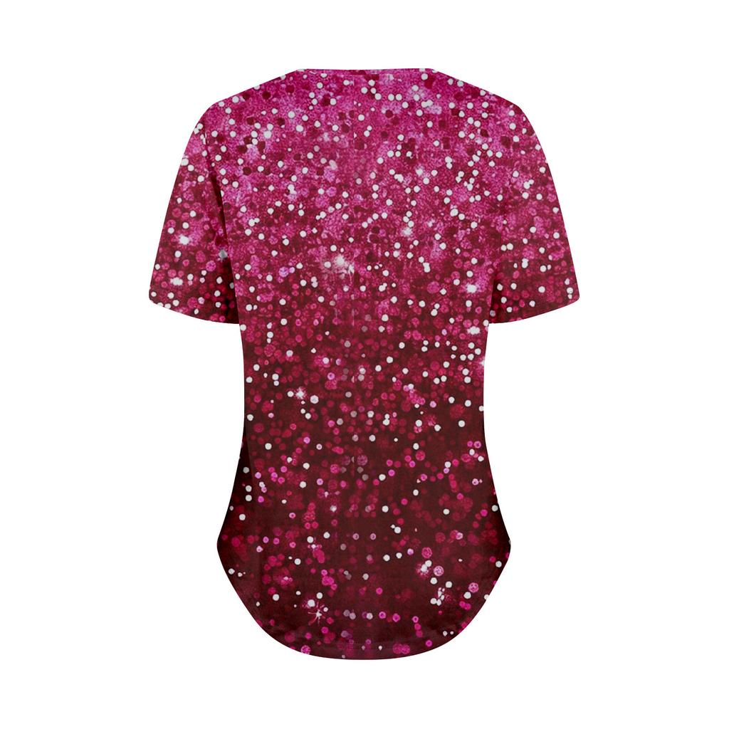 Женская модная рубашка с круглым вырезом и короткими рукавами в складку