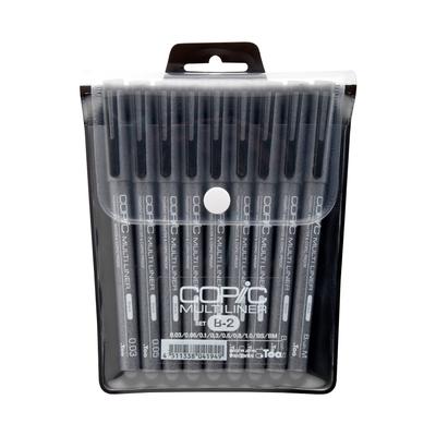 COPIC Too Marker Multiliner B-2 Набор - Профессиональные ручки для рисования тушью