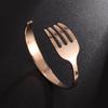 Creative Personality Simple Stainless Steel Jewelry for Men and Women Friendship Universal Fork Type Open Bracelet Hand Jewelry