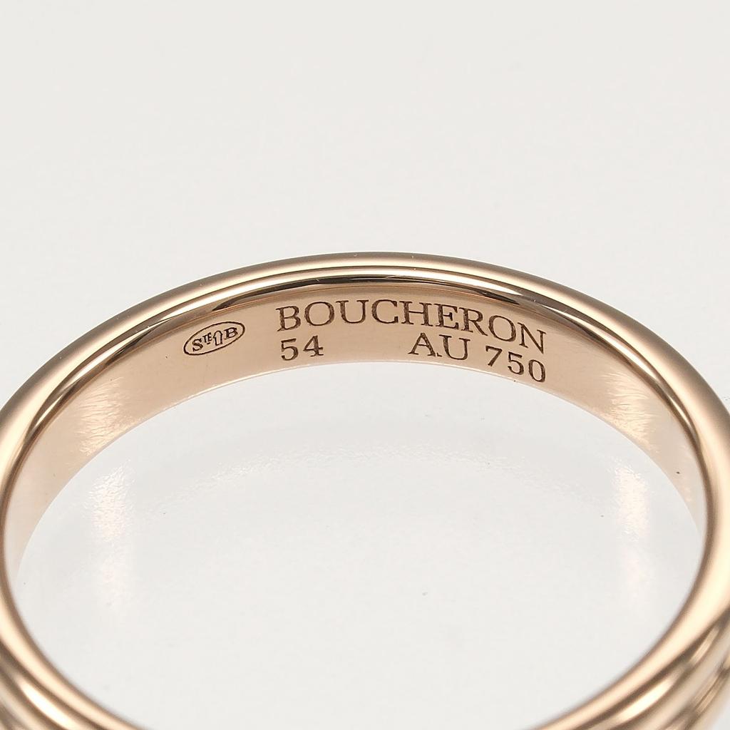 Boucheron Кольцо с гильошированием K18 Розовое золото #6.8(Наш размер) 3,61 г Женские Б/У