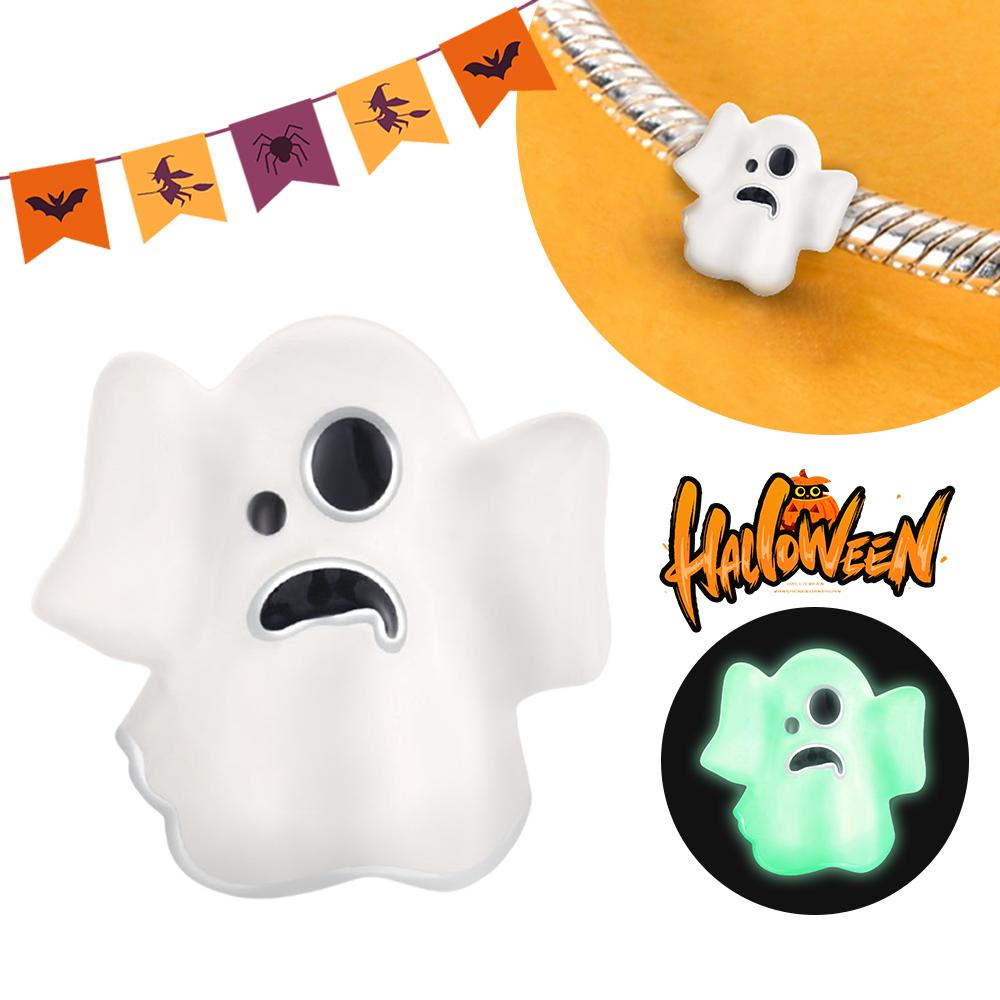 Хэллоуин Вечеринка Медный Светящийся Скелет Гроб Подвеска Бусины Подходят Браслет-шарм Для Изготовления Ювелирных Изделий Женские Подарки