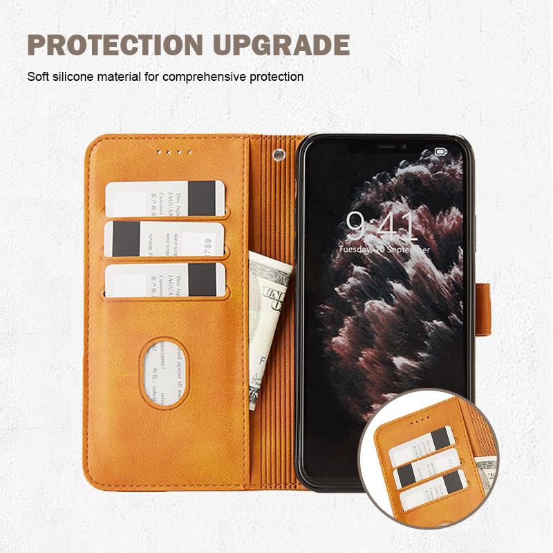 Flip Case for Samsung Galaxy A14 A15 A16 A24 A25 A26 A34 A35 A36 A54 M54 A55 A56 A90 A91 M80S 4G 5G Leather Cover Card Slots Wallet TPU Casing