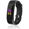 Bluetooth Fitness Tracker Smart Bracelet - Black - Health Monitoring - Android Compatibility
