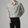 Men's Striped Long Sleeve Shirt Japanese Style Casual Spring Autumn New Trendy Versatile Shirt