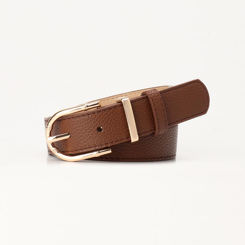 Elegant Faux Leather Belt For Women With Alloy Buckle For Fashion And Office Looks