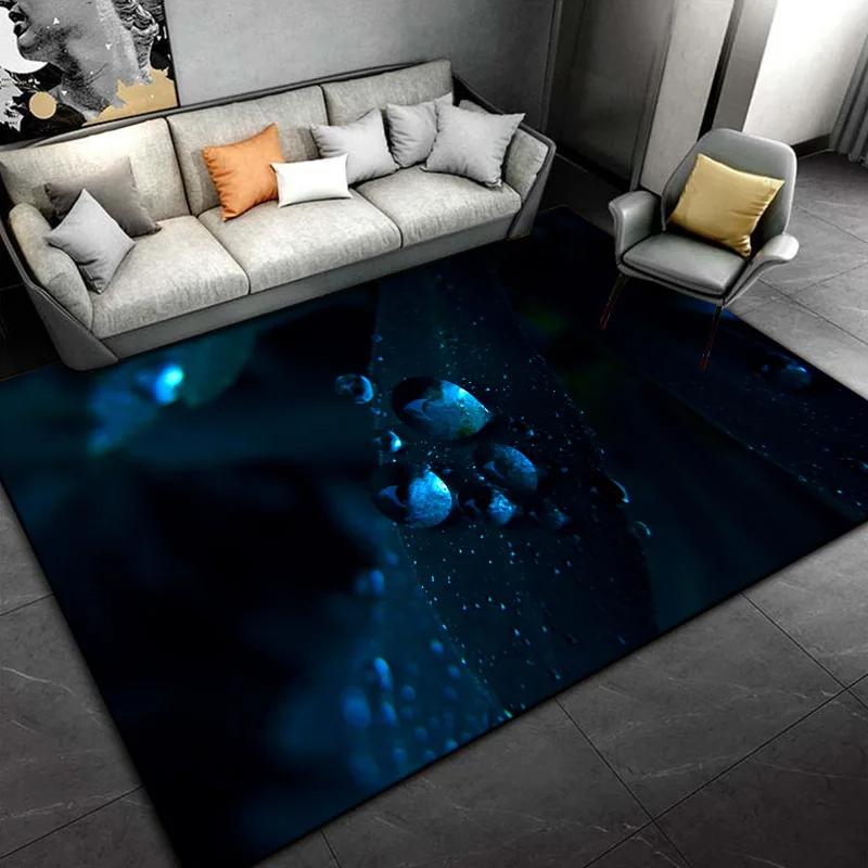 Water Droplet Pattern Rug Abstract Creative Art Carpet Living Room Bathroom Floor Mat Yoga Mats Bedroom Home Decor Doormat
