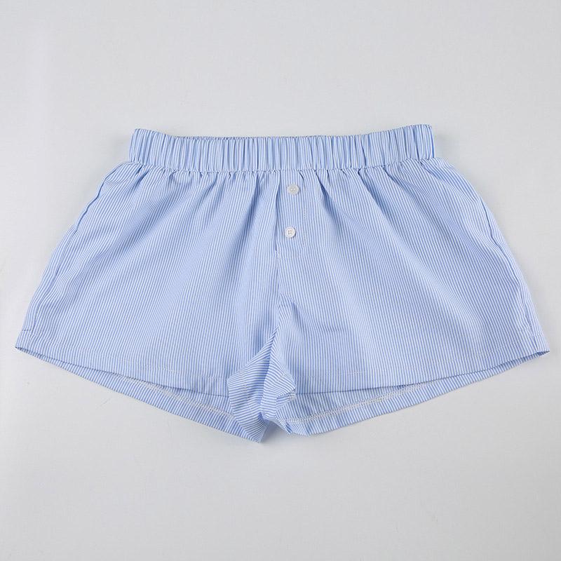 Повседневные шорты с полосатым принтом для женщин, эластичный пояс, модные низы на пуговицах, уличные шикарные базовые свободные шорты Y2K