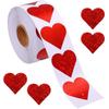 Heart Shape of Red Stickers Seal Labels 50 Labels Stickers Scrapbooking for Package and Wedding Decoration Stationery Sticker