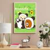 Милый мультфильм R-Rilakkuma аниме постер липкая настенная художественная печать водонепроницаемый дом гостиная спальня бар прихожая эстетический декор