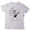 Vitruvian Guitar Man Tshirt Unisex Fathers Day Retro Vintage Funny Guitarist