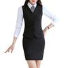 Suit Vest 2 Piece Office Office Wear 4 Large Office Lady Women's Vest, + Skirt, Set, Uniform, Vest, Setup, Women's, Office, Buttons,