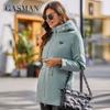 Gasman 2022 женский плащ, ветрозащитная куртка для женщин, повседневные парки средней длины с капюшоном, женская хлопковая одежда 8250