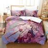 Genshin Impact Yae Miko Game Bedding Set Duvet Cover Bed Set Quilt Cover Pillowcase Comforter King Queen Size Boys Adult