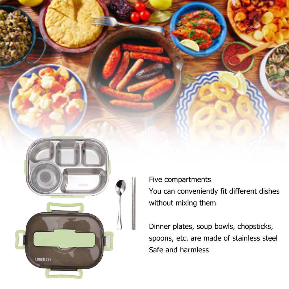 304 Stainless Steel Lunch Storage Container 2000ml Food Container Thermal Lunch Box For Travel