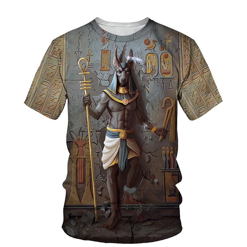 Egypt Style 3d Print T-shirt Men Women Summer Fashion Short Sleeve Round Neck Top Tee