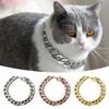 Chain Collar Pet Necklace Cat Dog Gold Necklace Gold Collars Fashion Chain Dog Collar Cat Dog