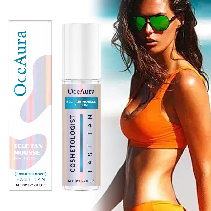 Oceaura Moisturizing Tanning Foam Mousse Gentle Hydrating Summer Outdoor Body Tanning Lotion For Wheat Skin Tone