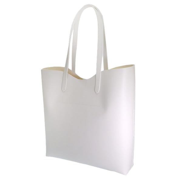 Bag Tote Bag A4 Compatible Leather Genuine Leather Brand Shoulder Bag BTO140 PV0041 Unisex IL BISONTE [IL BISONTE] Women's (BIANCO FOCA/White) [Item]