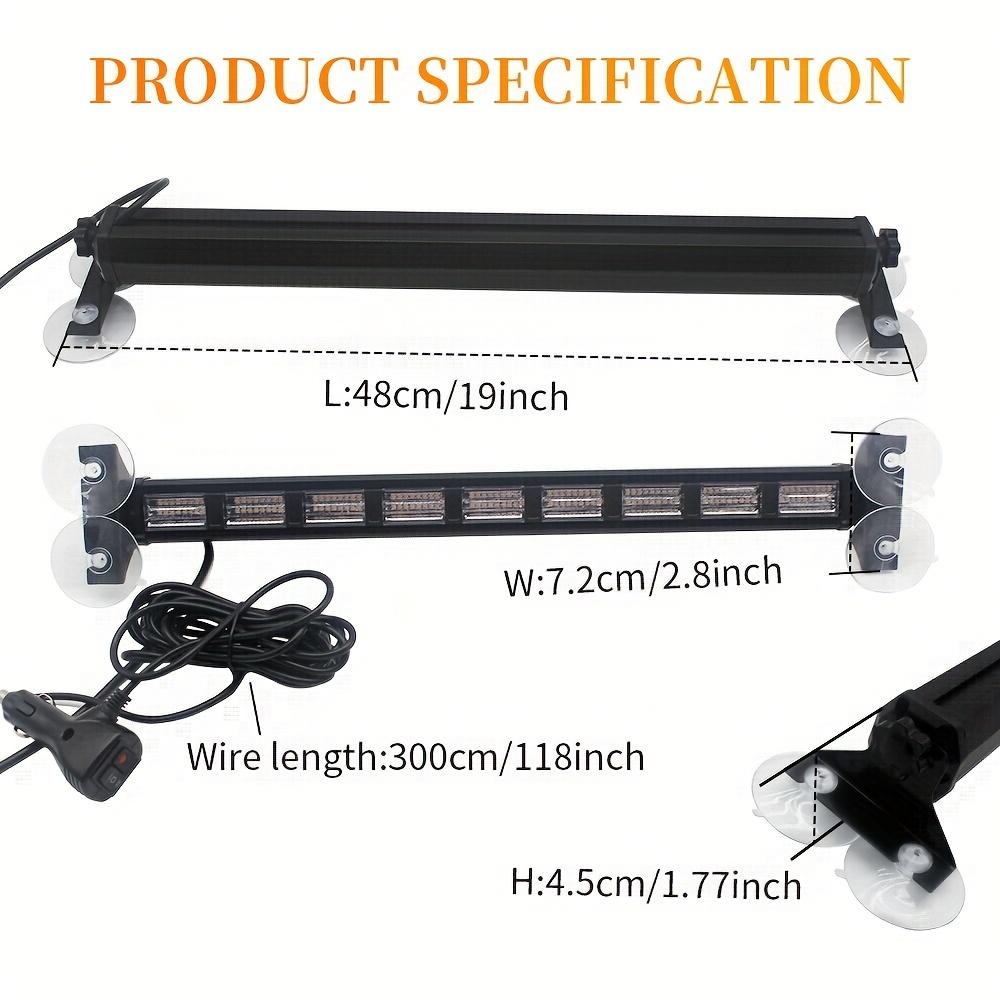 Световой индикатор дорожного советника, внутреннее лобовое стекло, светодиодный аварийный фонарь, предупреждение о безопасности, мигающий свет для строительной техники, грузовиков