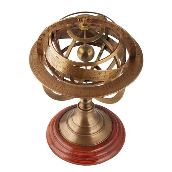 26 Cm Nautical Handcraft Brass Armillary Sphere