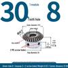Стандартная коническая шестерня 90°, 1:1 Отношение, Готовое отверстие, Крепление винтовым отверстием, Нет. Закаленная сталь 45.