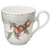 Noritake Кружка и тарелка (Парный набор) - Тарелка 19 см и кружка 375 мл, дизайн «Фруктовый сад», две кружки и две тарелки, тонкий фарфор (Белый с оттенком), M9719/4911-12
