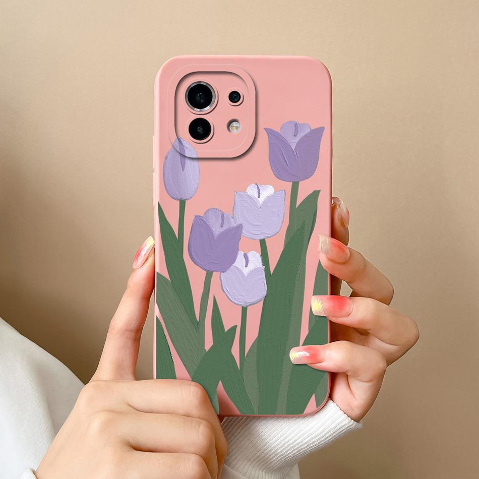 For Xiaomi Mi 11 Lite/Mi 11 Pro Phone Case Full Protection Cute Back Cover For Mi11 Lite Mi 11Pro Soft Liquid Silicone Bumpers
