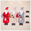 New Year Party Xmas Holiday Gifts DIY Christmas Decorations Wooden Felt Craft Santa Claus Doll Puppet Ornaments