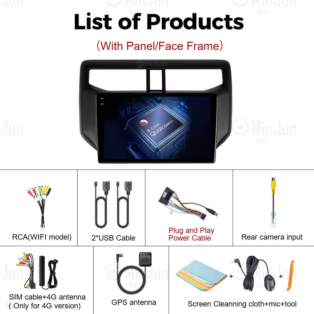 Android14 автомобильное радио для Toyota Rush Daihatsu Terios 2017 2018 2019 2020 Carplay Auto Player GPS стерео WIFI+4G 360 камера BT DSP