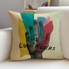 Folk TThe LumineersS Cushion Cover Breathable and skinfriendly linen pillowcase square removable and washable cushion