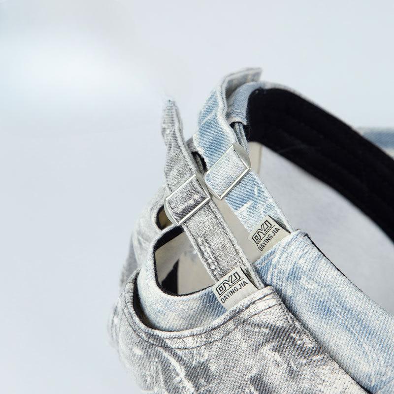 Американская Ретро Уличная Старая Нишевая Джинсовая Бейсболка Мужская и Женская Шоппинг Солнцезащитная Граффити Трендовая Бейсболка Универсальная