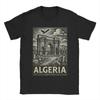 Men's 100% pure cotton T-shirt with Algerian city pattern print, hip-hop streetwear, casual top