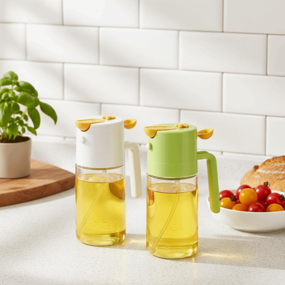 Glass Oil Dispenser 460ml Oil Storage Bottle Practical Oil Spray  Air Fryer