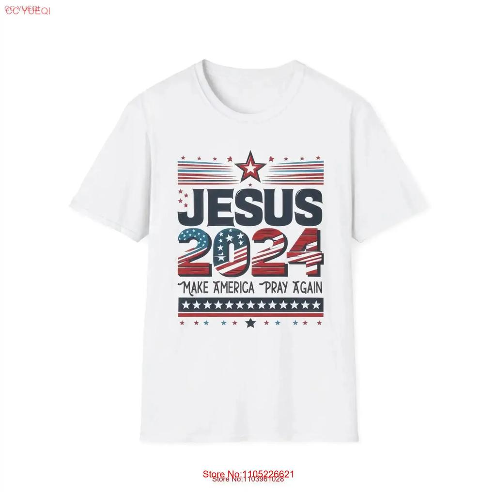 Jesus 2024 Make America Pray Again Soft Style T Shirt Vintage Breathable Slightly Casual Designer Clothes Streetwear