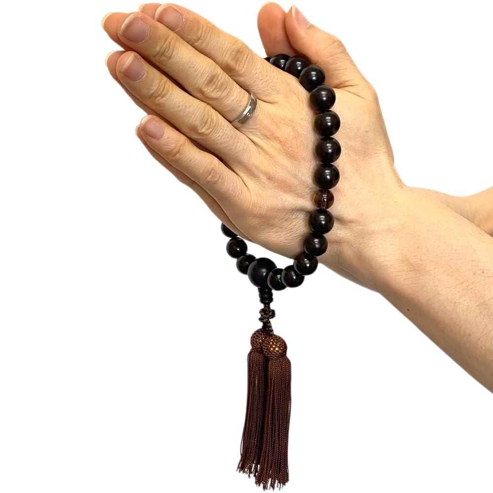 Четки Myorenka для молитвы 22 неформальные молитвы Tentama Tetsutoki молитвенные четки для памяти подходят для всех буддистов коричневого цвета, бусины, черное дерево,