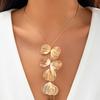 Ingemark Kpop Flower Petal Pendant Choker Necklace for Women Wed Bridal Sexy Snake Long Chest Chain Neck Zircon Accessories New
