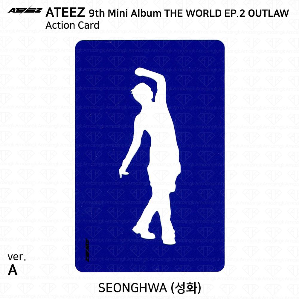ATEEZ 9-й мини-альбом THE WORLD EP.2 OUTLAW Официальная карта действий Партнерская карта