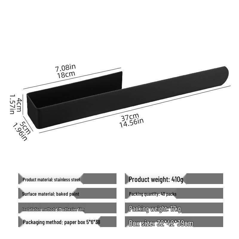 Настенная вешалка для полотенец из нержавеющей стали без сверления - одинарная штанга с полкой