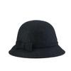 Hat Ladies felt hat autumn and winter new pure wool bow woolen basin hat strength one piece